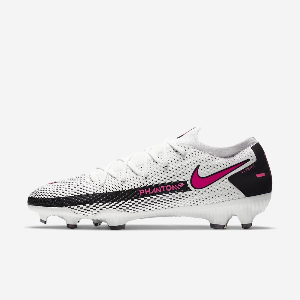 Crampon De Foot Nike Phantom GT Pro FG Blanche 6528-741 White/Black/Pink Blast Femme | ZHO-72653105